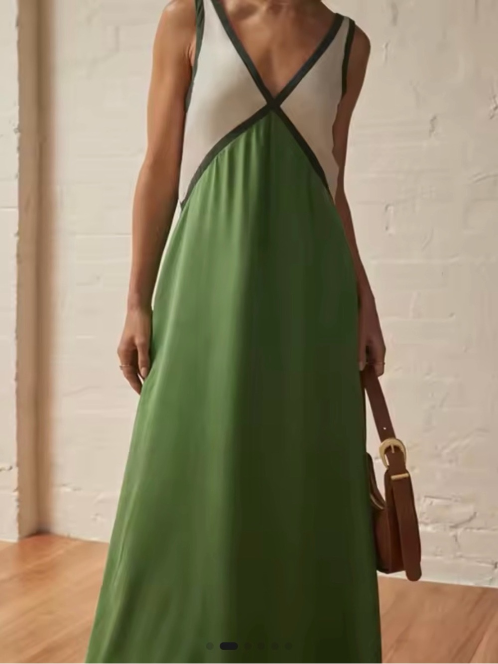 Color block flowy maxi dress